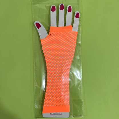 Coarse Mesh Fishnet Stretch Sexy Sleeve Gloves