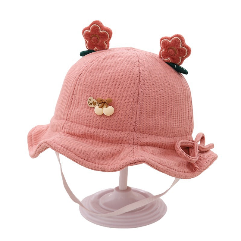 Versatile Korean Style Flower Ears Bucket Kids' Headwear