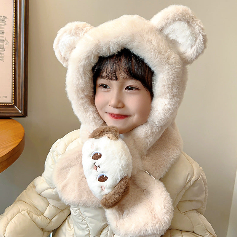 Children's Winter Fleece Lined Padded Warm Keeping Windproof Earflaps Boys Kids' Headwear