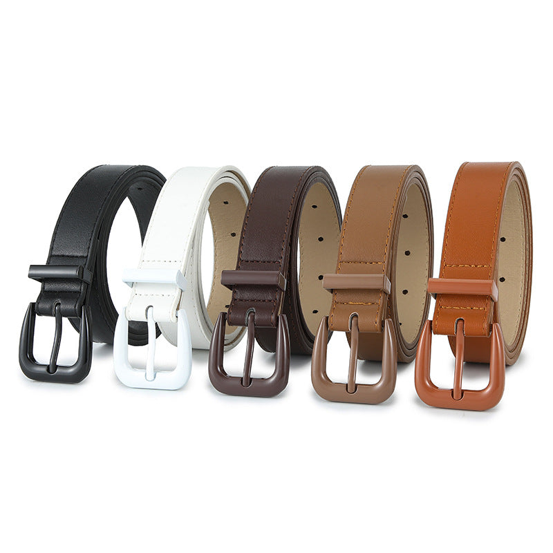 Women's Candy Color Leather High-grade Versatile Decorative Belts