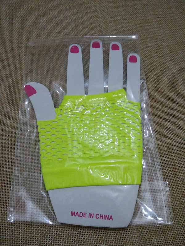 Creative Style Nylon Short Sexy Fishnet Decorative Gloves