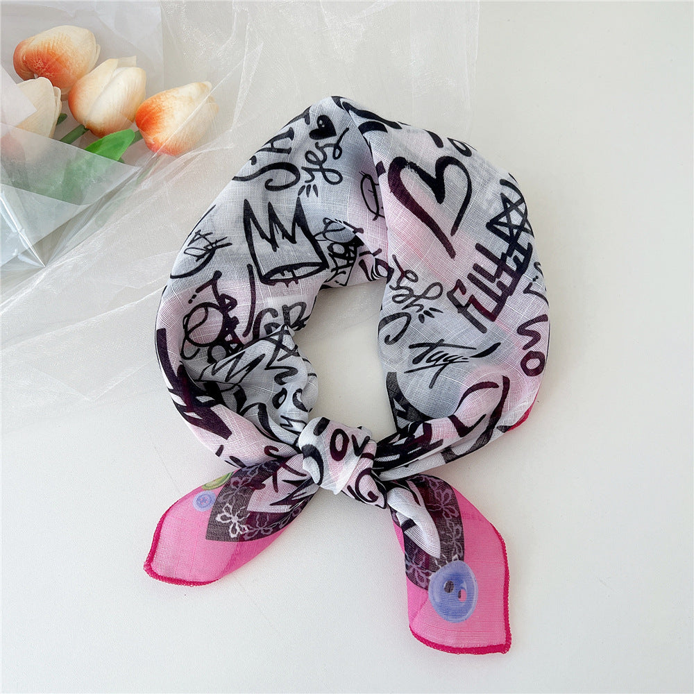 Women's Towel Silk Western Style Fashion Decorative Scarfs