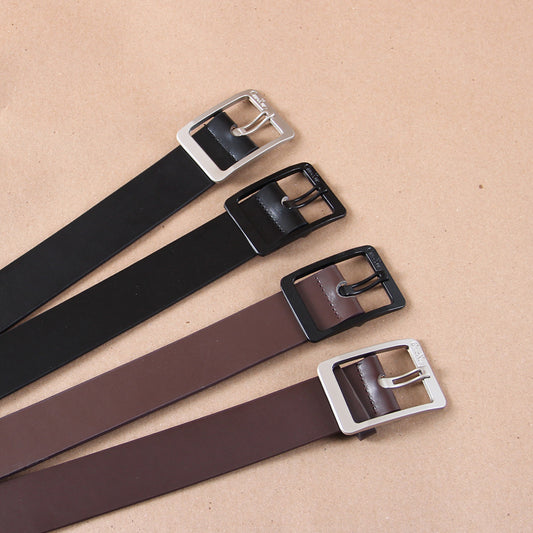 Men's Pin Buckle Korean Style Business Green Belts