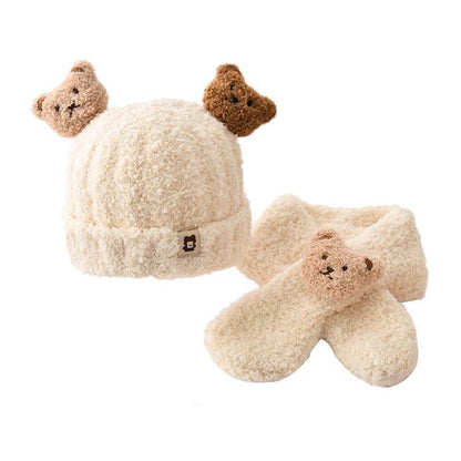 Children's Hat Cute Super Ear Protection Integrated Woolen Kids' Headwear