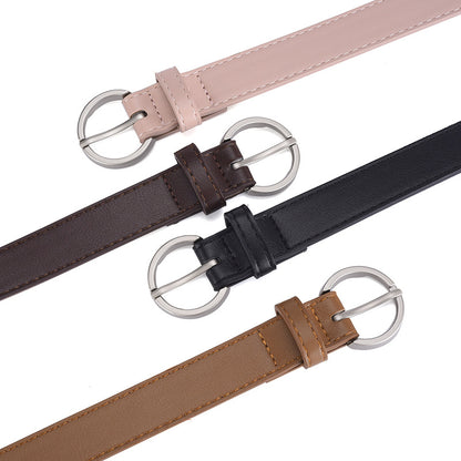 Women's Affordable Luxury Style Solid Color Jeans Belts