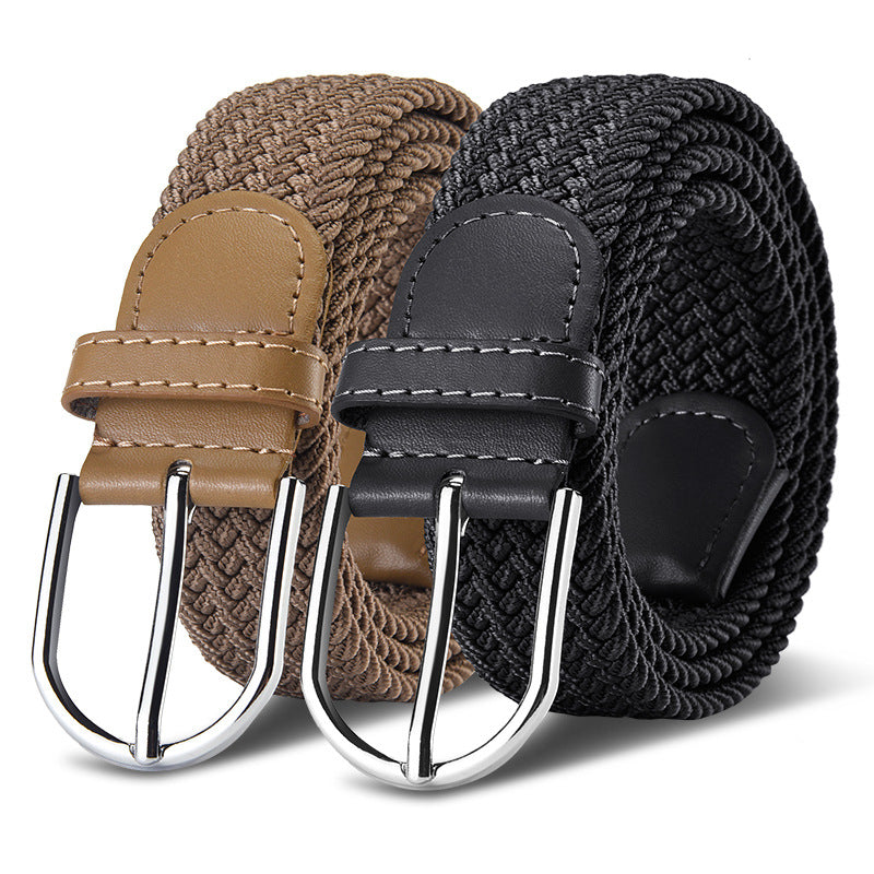 Women's & Men's Woven Stretch Casual Alloy Pin Buckle Belts