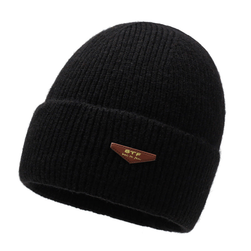 Men's Woolen Winter Mountaineering Fleece-lined Warm Pullover Hats & Caps