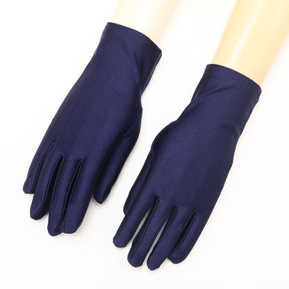 Women's & Men's Sun Protection Driving Thin Elastic Black Gloves