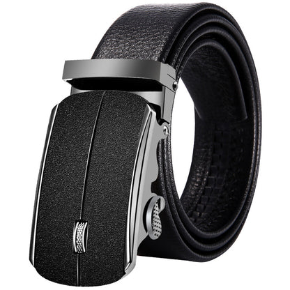 Men's Alloy Automatic Buckle Leather Casual Pants Belts