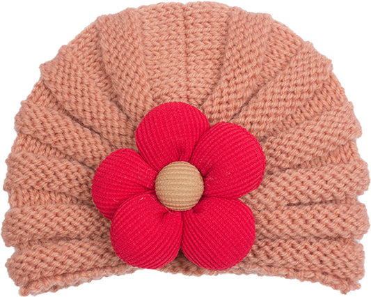 Children's Winter Warm Flower Knitted Hat Multicolor Kids' Headwear