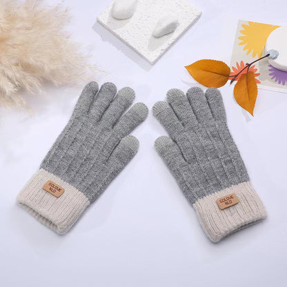 Women's & Men's Knitted Touch Screen Full Finger Thermal Extra Thick Gloves