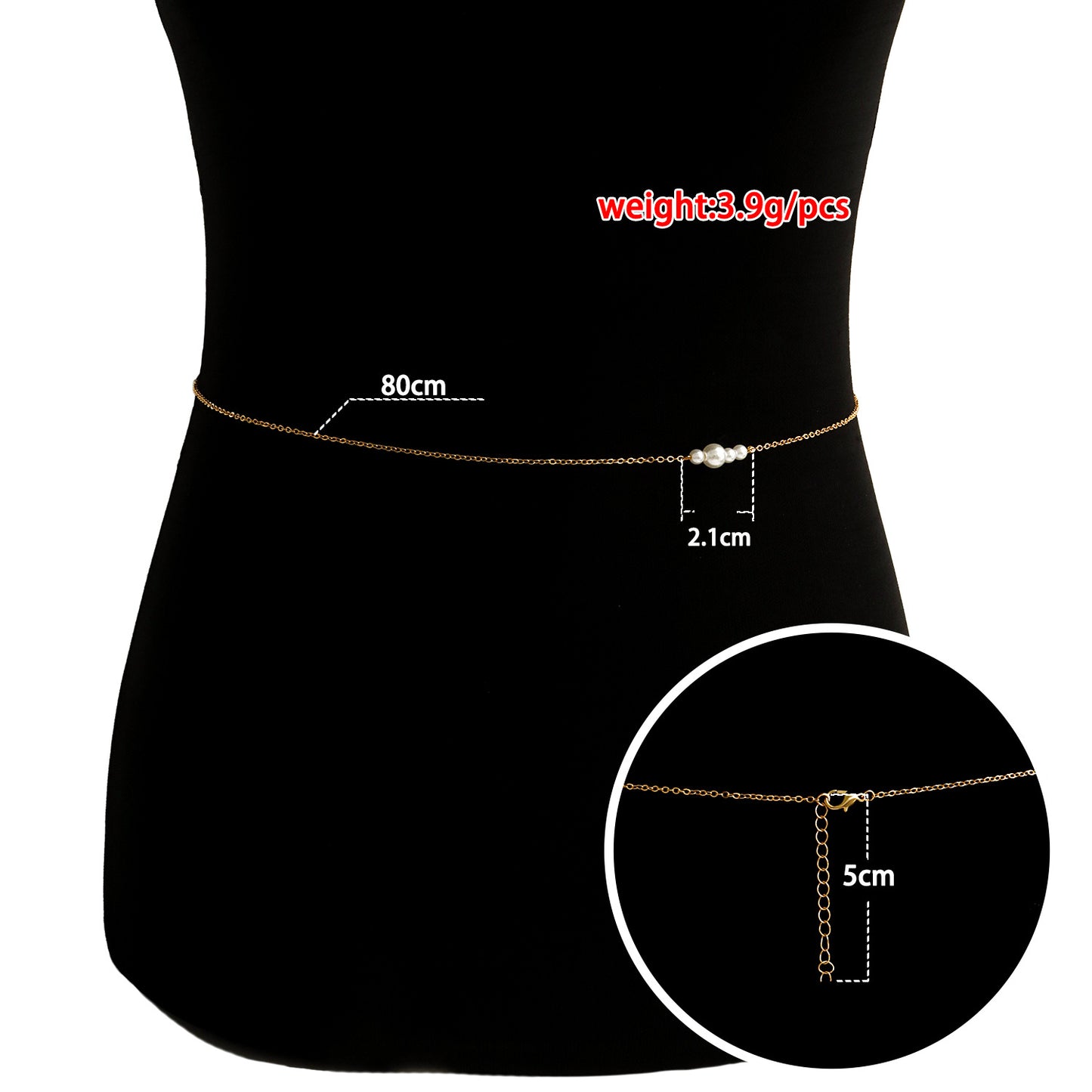 Women's Waist Chain Sexy Simple Bikini Pearl Belts