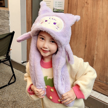 Men's & Children's Keeping Hat Integrated Windproof Cute Ear Kids' Headwear