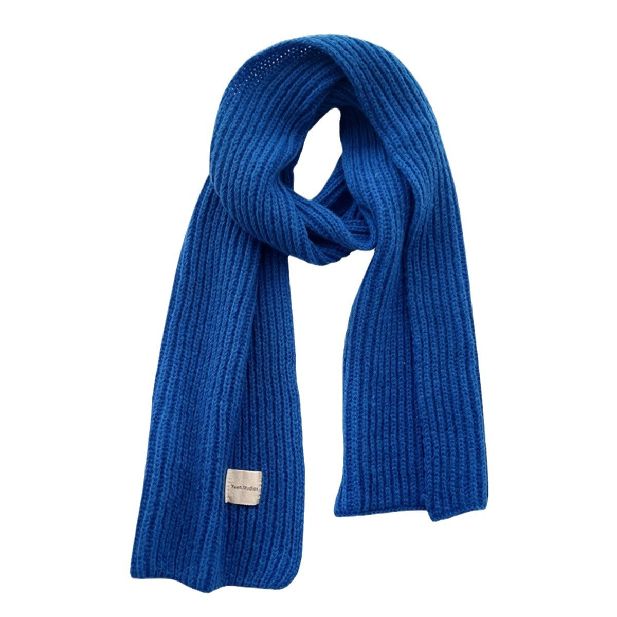 Solid Color Knitted Wool For Male Female Scarfs