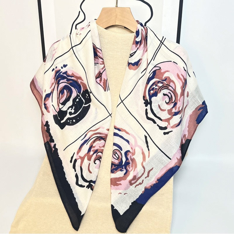 Korean Style Cotton Linen Thin Cape Scarfs