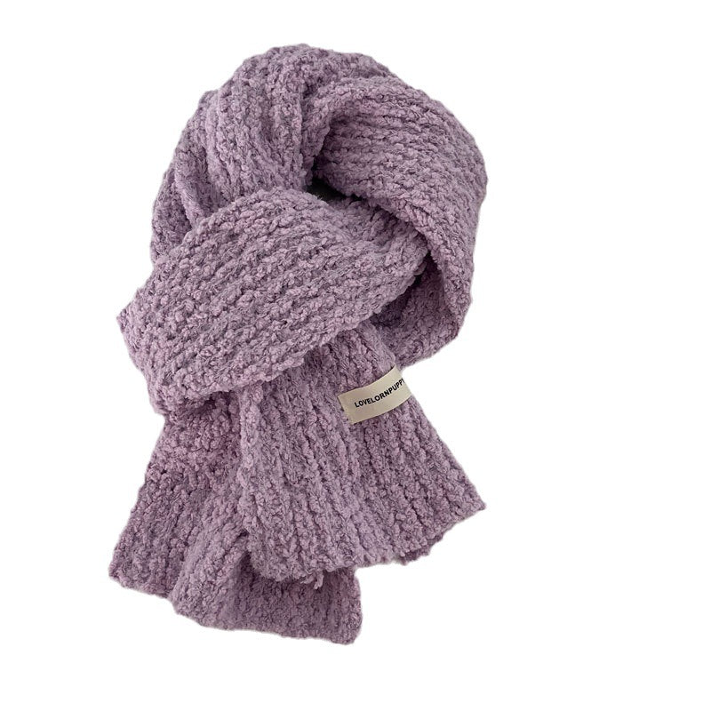 Macaron Comfortable Solid Color Beanie Wool Scarfs