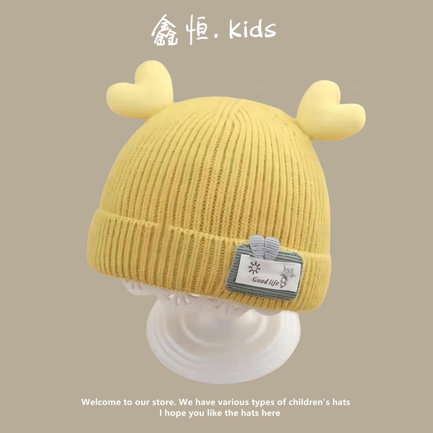 Women's & Men's Infant Woolen Korean Pullover Ear Protection Kids' Headwear