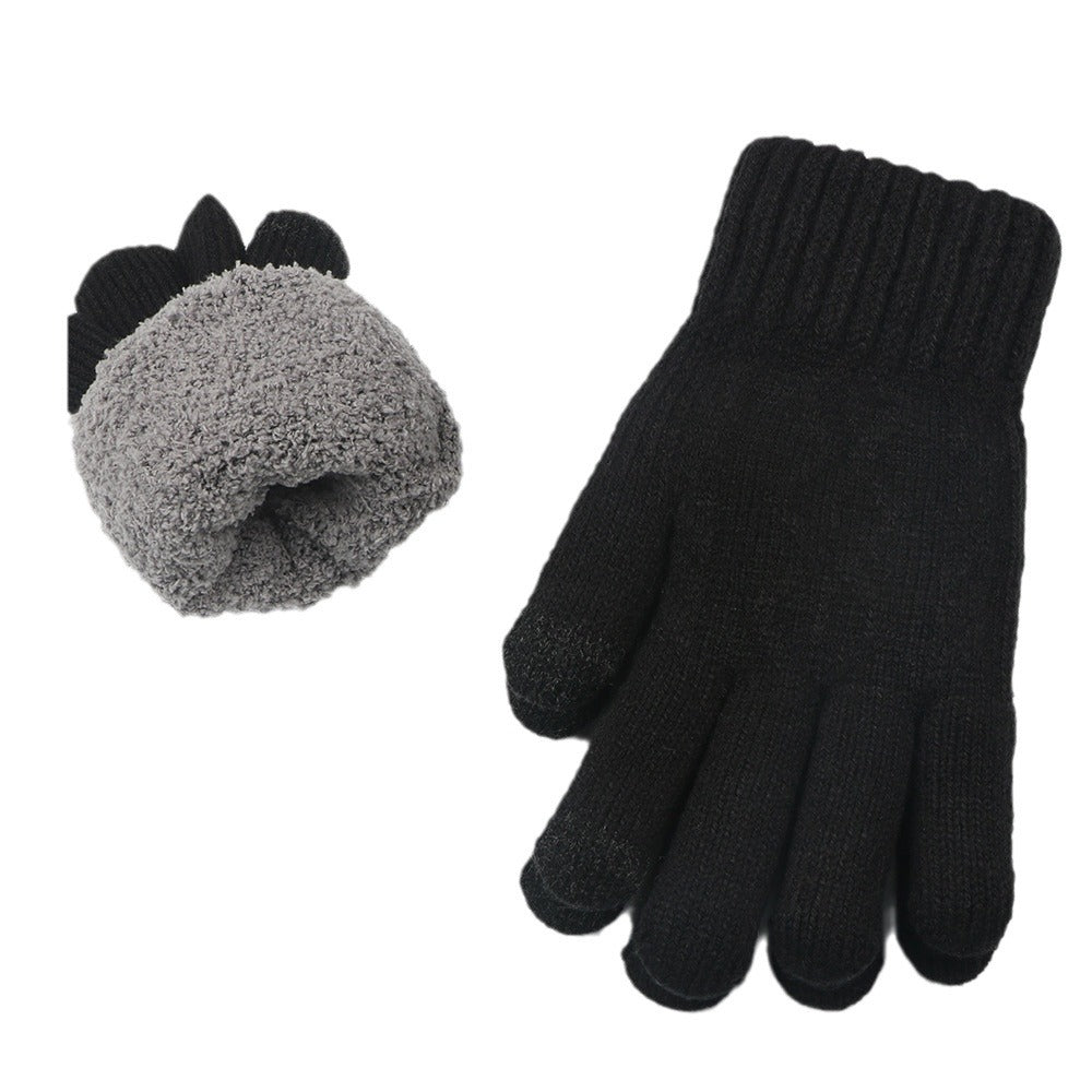 Lining Double Layer Fleece Lined Padded Gloves