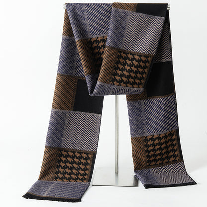 Men's Artificial Cashmere Business Casual British Lattice Scarfs