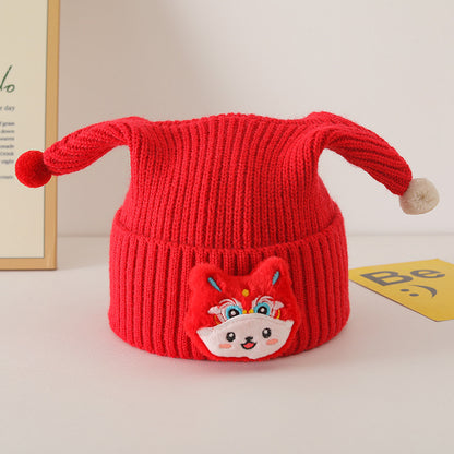 Women's & Men's Red Funny Festive Knitted Winter Keep Kids' Headwear