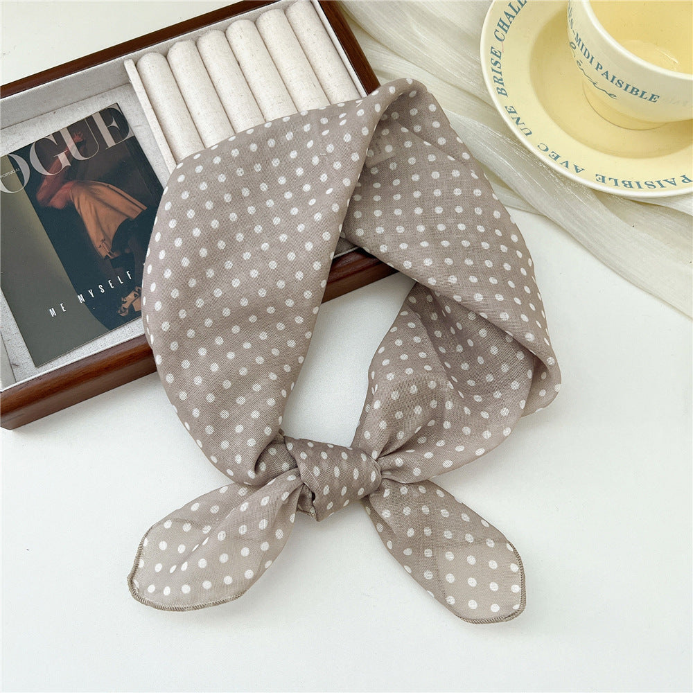 Small Square Towel Silk Female Autumn Summer Bandana Headband Scarfs