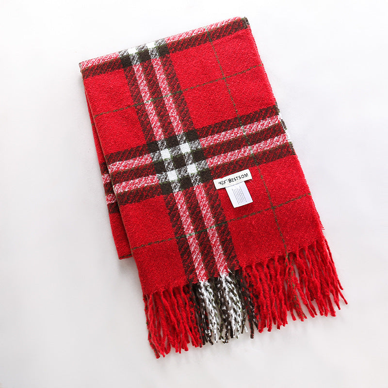 Women's & Men's Artificial Cashmere Winter High-grade Warm Retro Scarfs