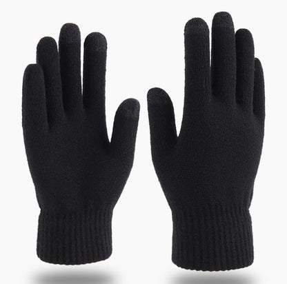 Women's & Men's Warm Veet Padded Thickened Full Finger Wool Touch Gloves