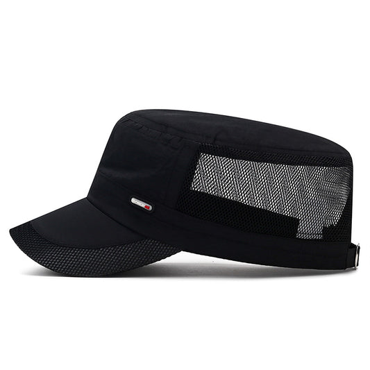 Men's Top Summer Hat Flat-top Sun Protection Sunshade Stitching Hats & Caps