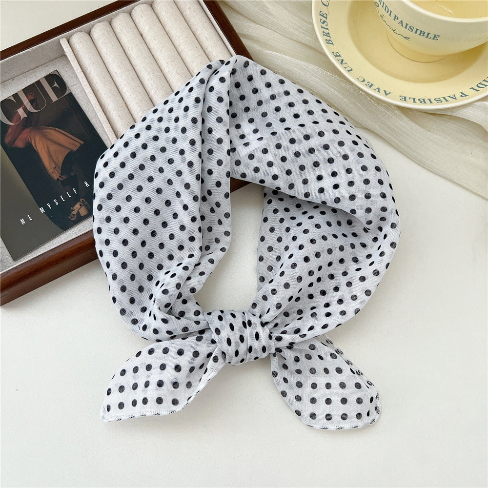 Small Square Towel Silk Female Autumn Summer Bandana Headband Scarfs