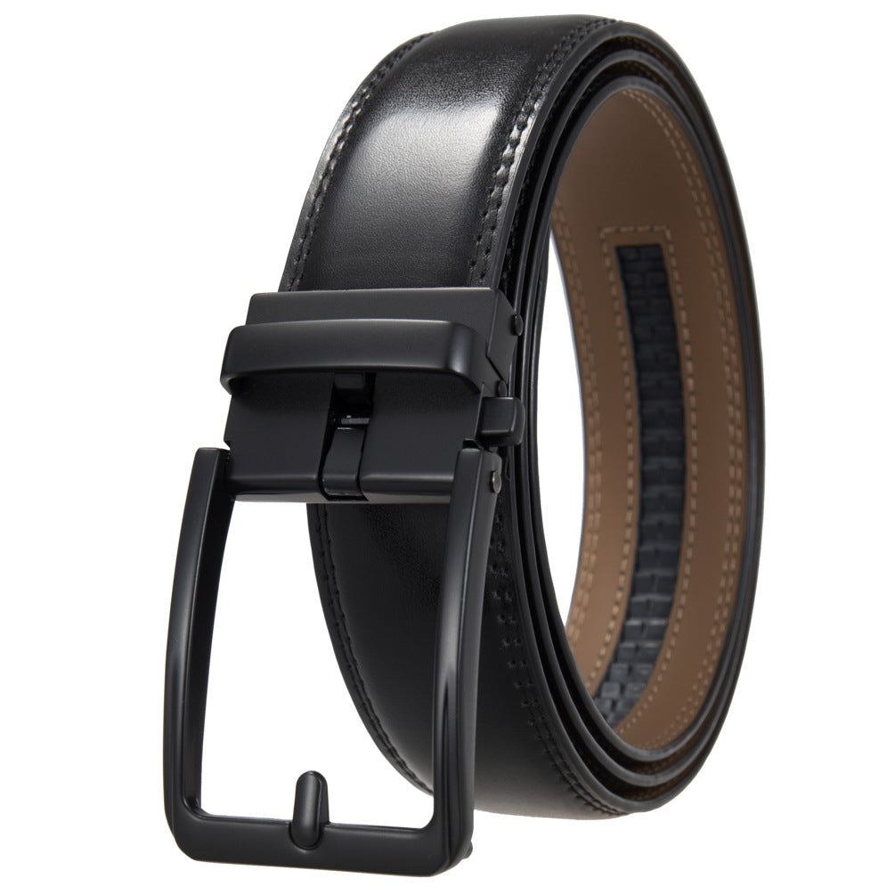 Men's Creative Automatic Buckle Split Leather Belts