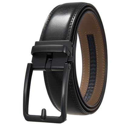 Men's Creative Automatic Buckle Split Leather Belts