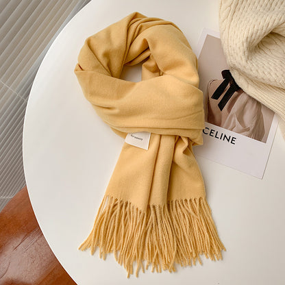 Women's Color High Quality Korean Style Thick Thermal Scarfs