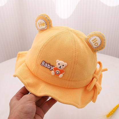 Spring Boys Bucket Cute Bear Adjustable Kids' Headwear