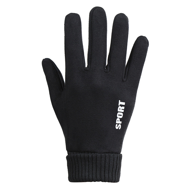 Women's & Men's Warm Suede Adult Fleece-lined Thickened Riding Sports Gloves