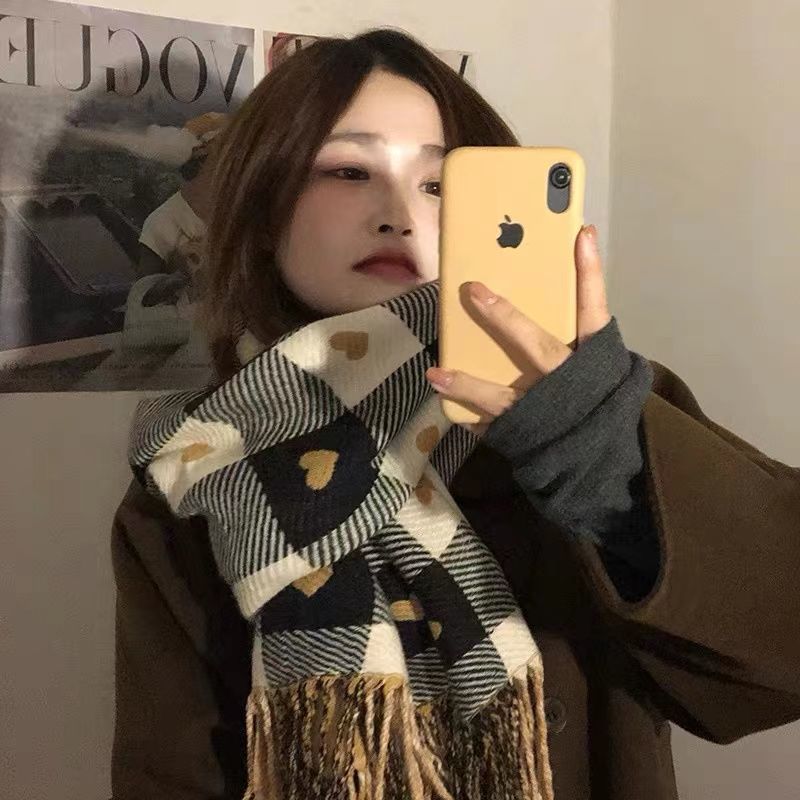 Love Female Winter High-grade Style Korean Cute Scarfs