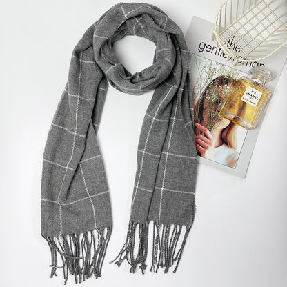 Women's & Men's Style Plaid Winter High-grade Artificial Cashmere Scarfs