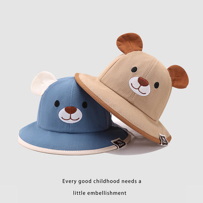 Covered Bear Ears Wide Brim Bucket Kids' Headwear