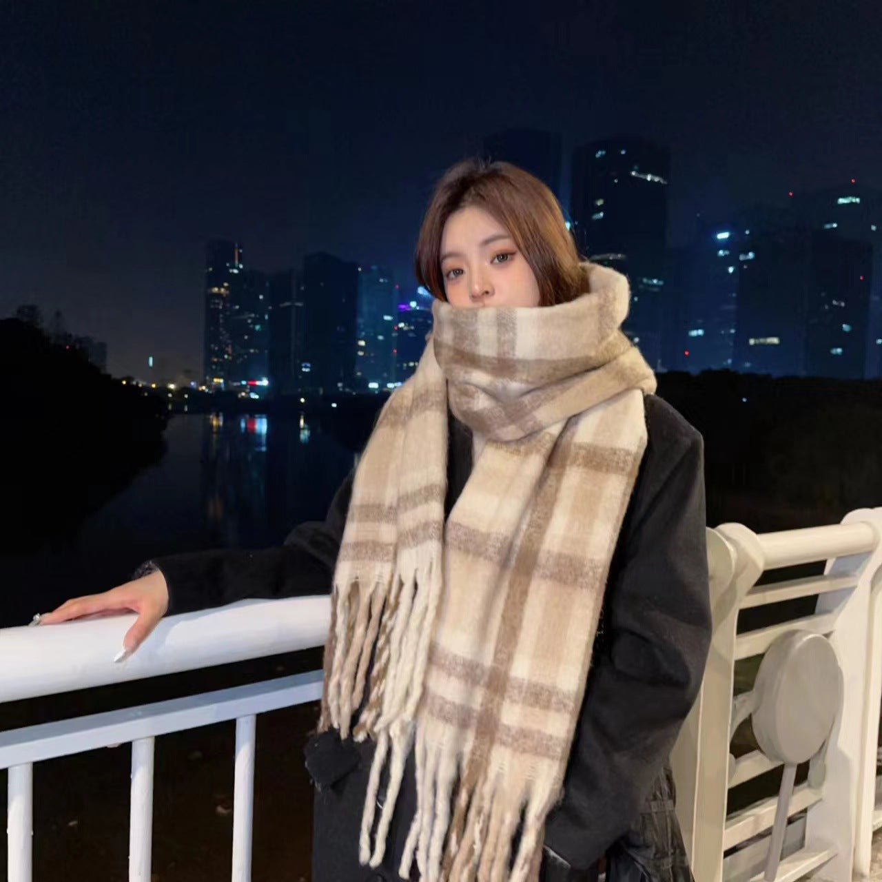 Women's & Men's High-grade Korean Style Versatile Cashmere Thickened Keep Scarfs