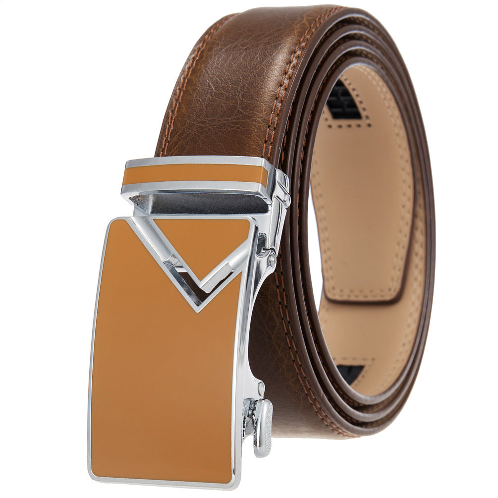 Men's Abrasive Buckle Leather Automatic Fashion Belts