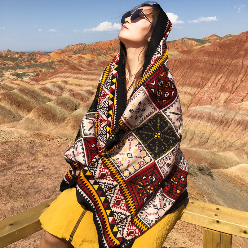 Ethnic Style Shawl Female Summer Hainan Scarfs