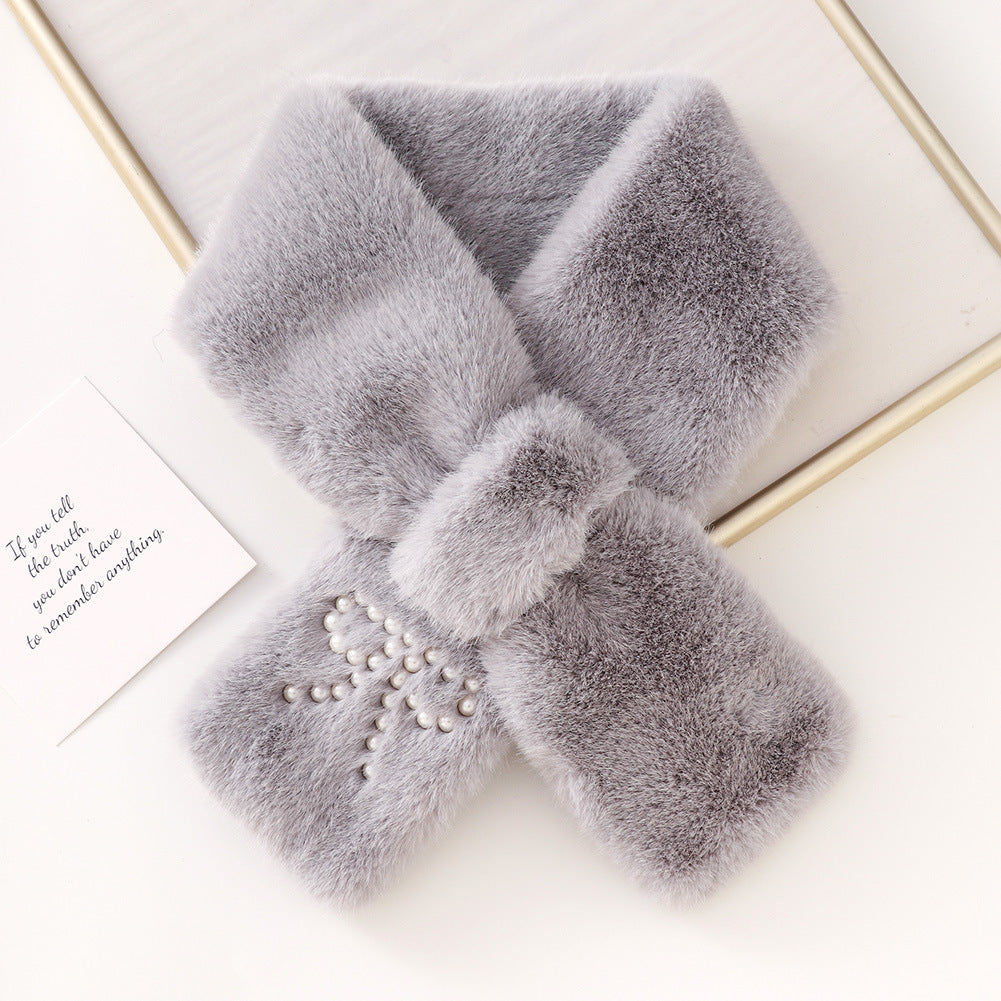 Plush Faux Rabbit Fur Winter Thickened Scarfs