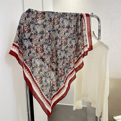 Korean Style Cotton Linen Thin Cape Scarfs