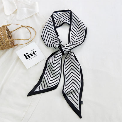 Women's Long Tie Hair Band Bag Straps Scarfs