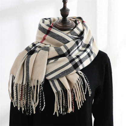 Women's Warm Shawl Sweet Artificial Cashmere Mid-length Scarfs