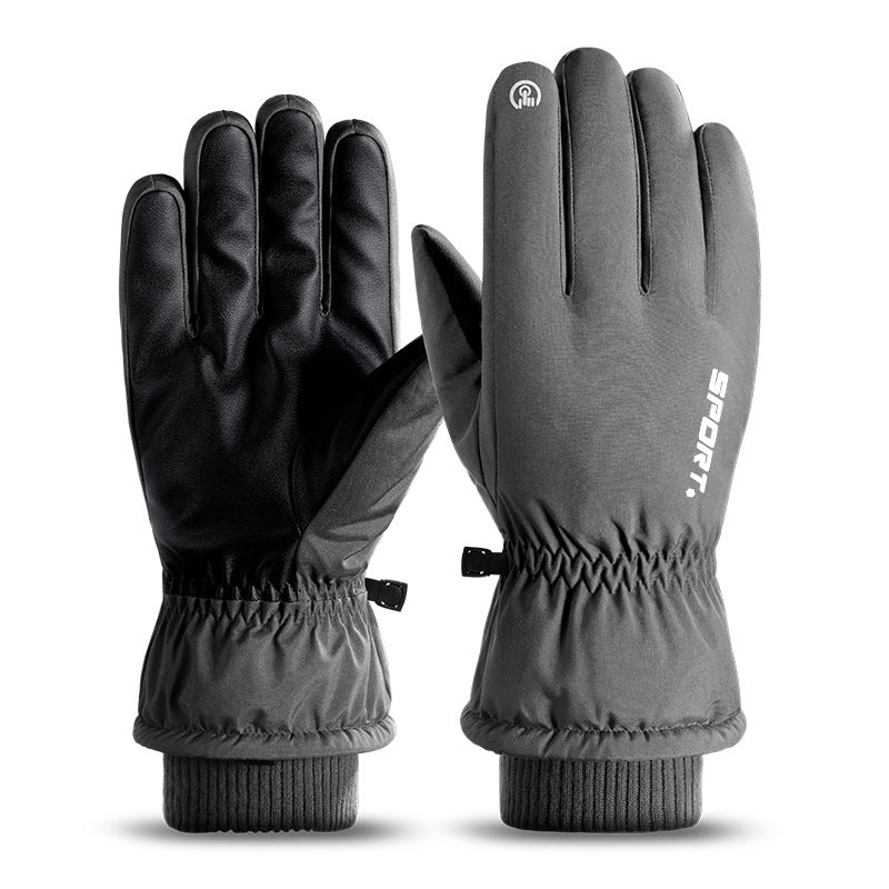 Men's Cycling Outdoor Waterproof Touch Screen Ski Warm With Veet Gloves