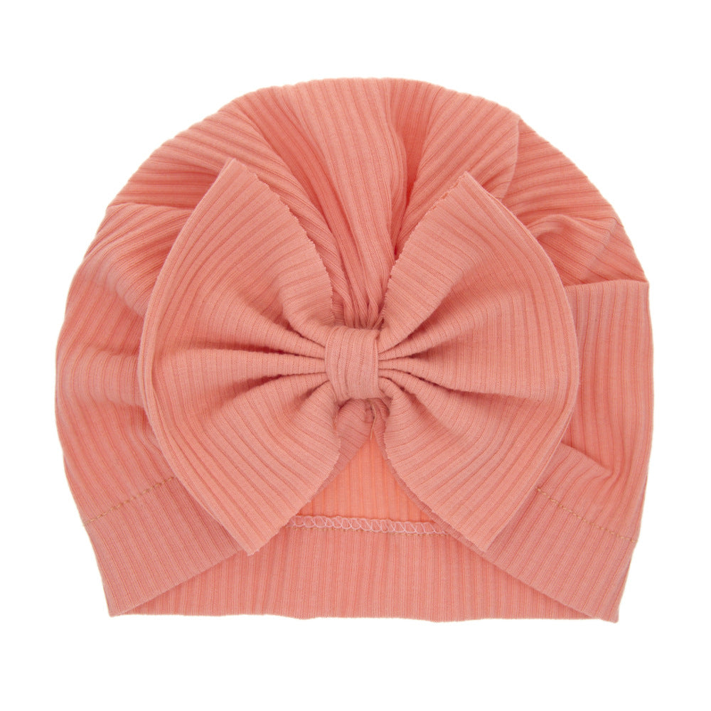 Children's Hat Cotton Sleeve Bow Indian Beanie Kids' Headwear