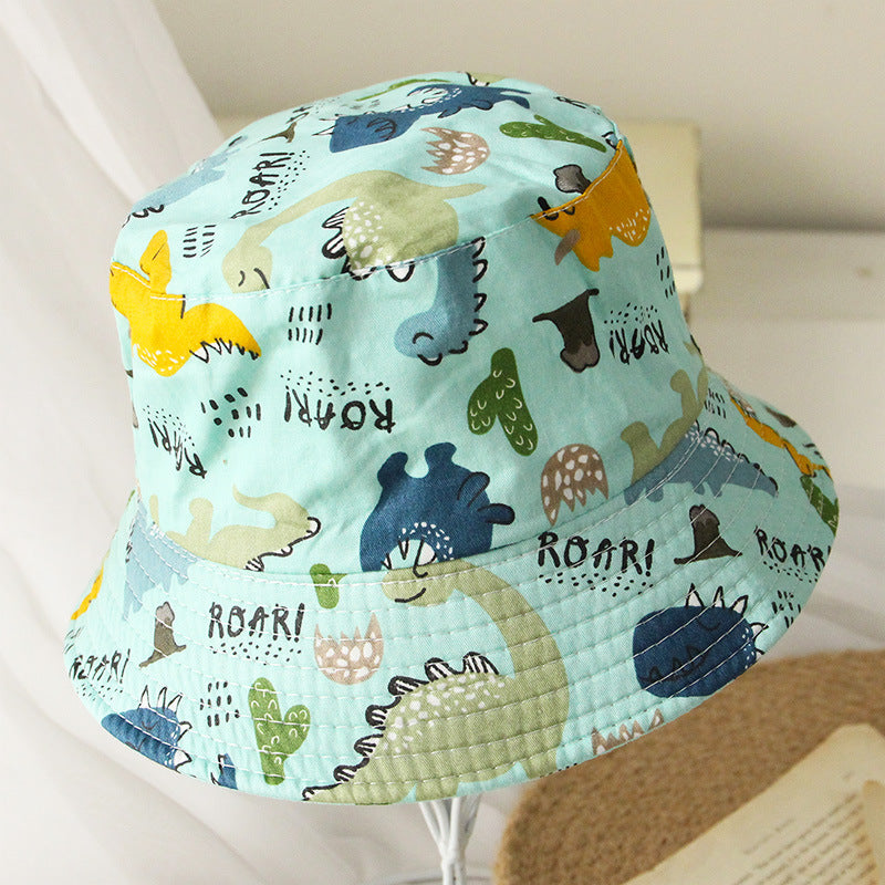 Children's Cartoon Little Dinosaur Bucket Infant Sun Kids' Headwear