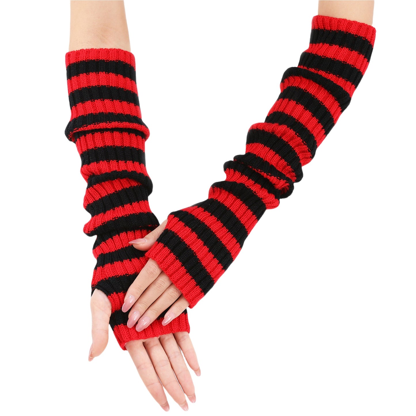 Women's & Men's Knitted Wool Long Dancing Disco Dew Half Gloves