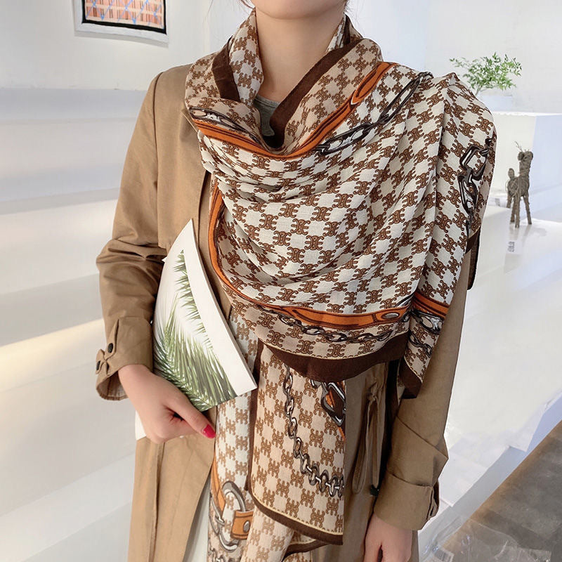 Women's Take Sample Live Cotton Linen Printed Scarfs