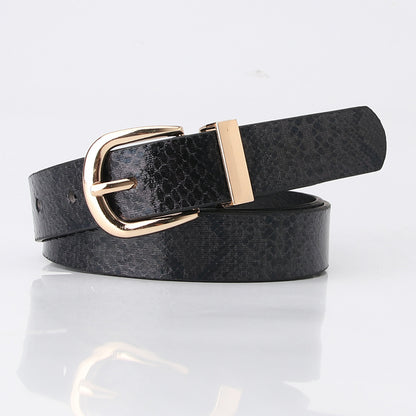 Women's Trendy Serpentine Fashion Simple Jeans Pant Belts